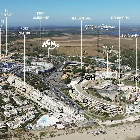 Anita- Héliopolis F 76 - Chic - 2 Personnes Appartement Agde