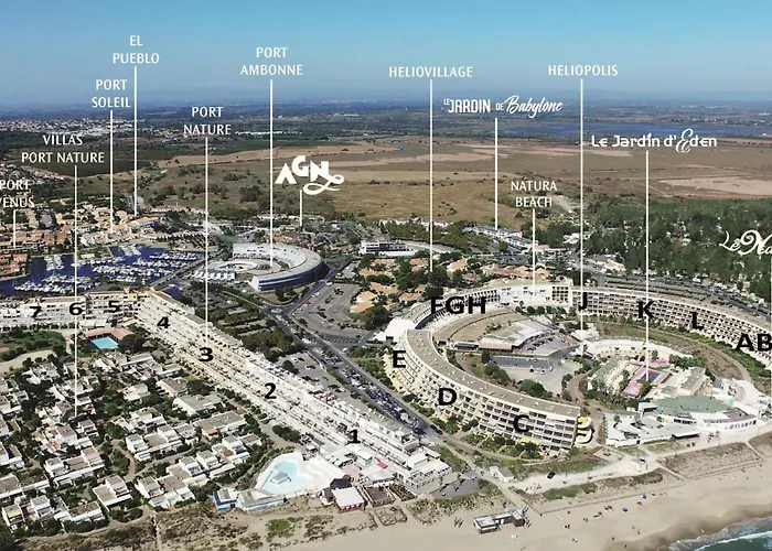 Anita- Héliopolis F 76 - Chic - 2 Personnes Apartamento Agde